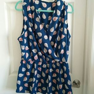 Faux-wrap style tunic